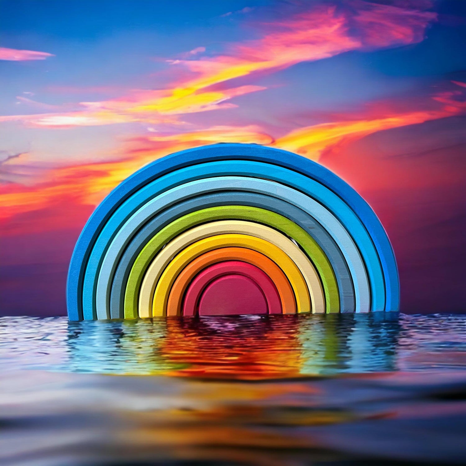 **Pre-order (Ships in 2-3 Weeks)**10 Pcs STAINED Gwawr Rainbow in Sunrise Color Limited Edition