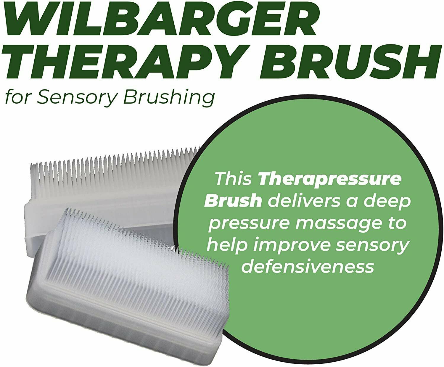 Wilbarger Therapy Brush, 3 Pack - Therapressure Brush for Occupational Therapy for Sensory Brushing - Designed by Patricia Wilbarger - Use as Part of the Wilbarger Brushing Protocol