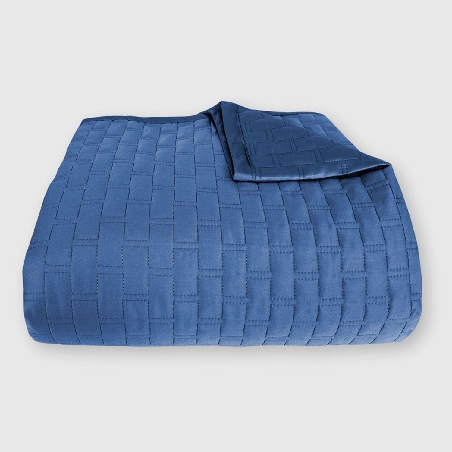 Bamboo Quilted Coverlet- Indigo