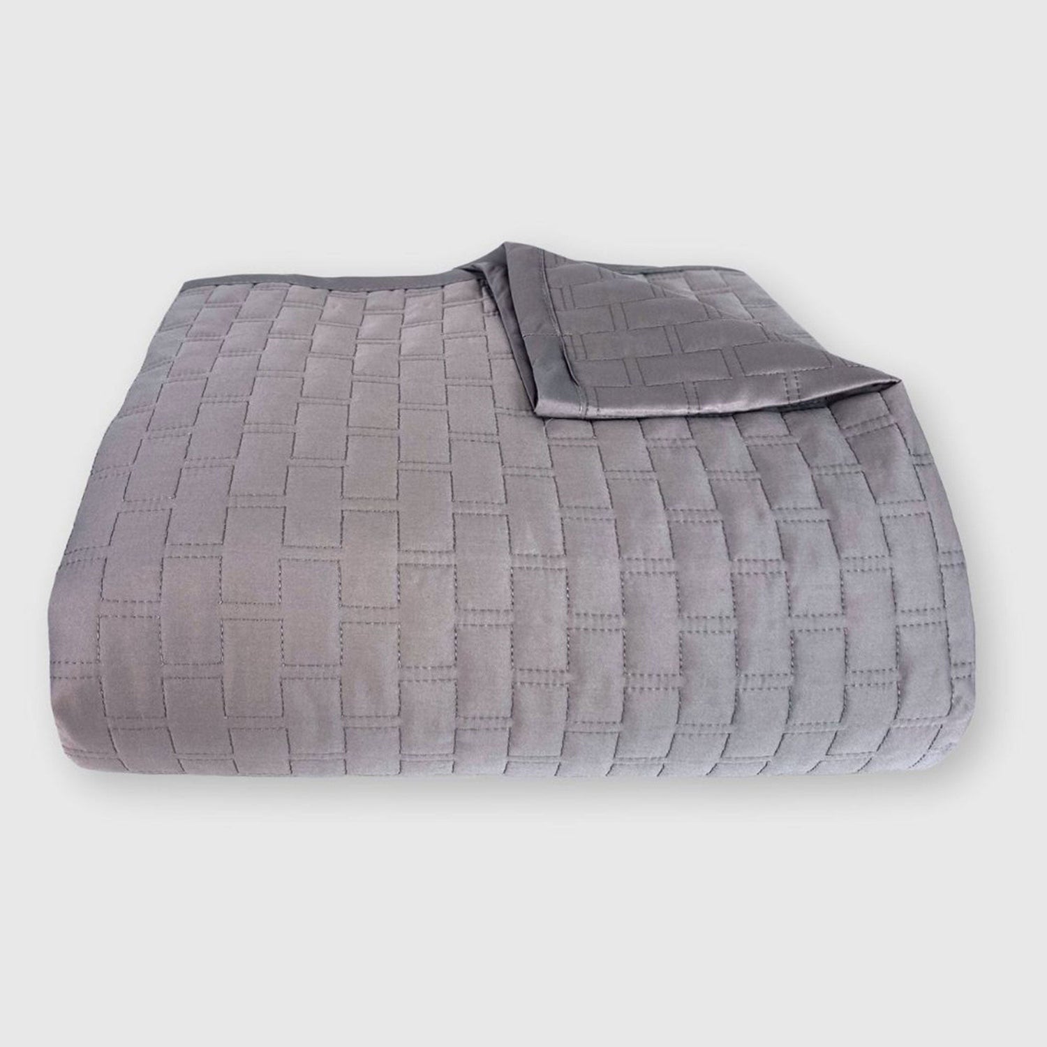 Bamboo Quilted Coverlet - Platinum