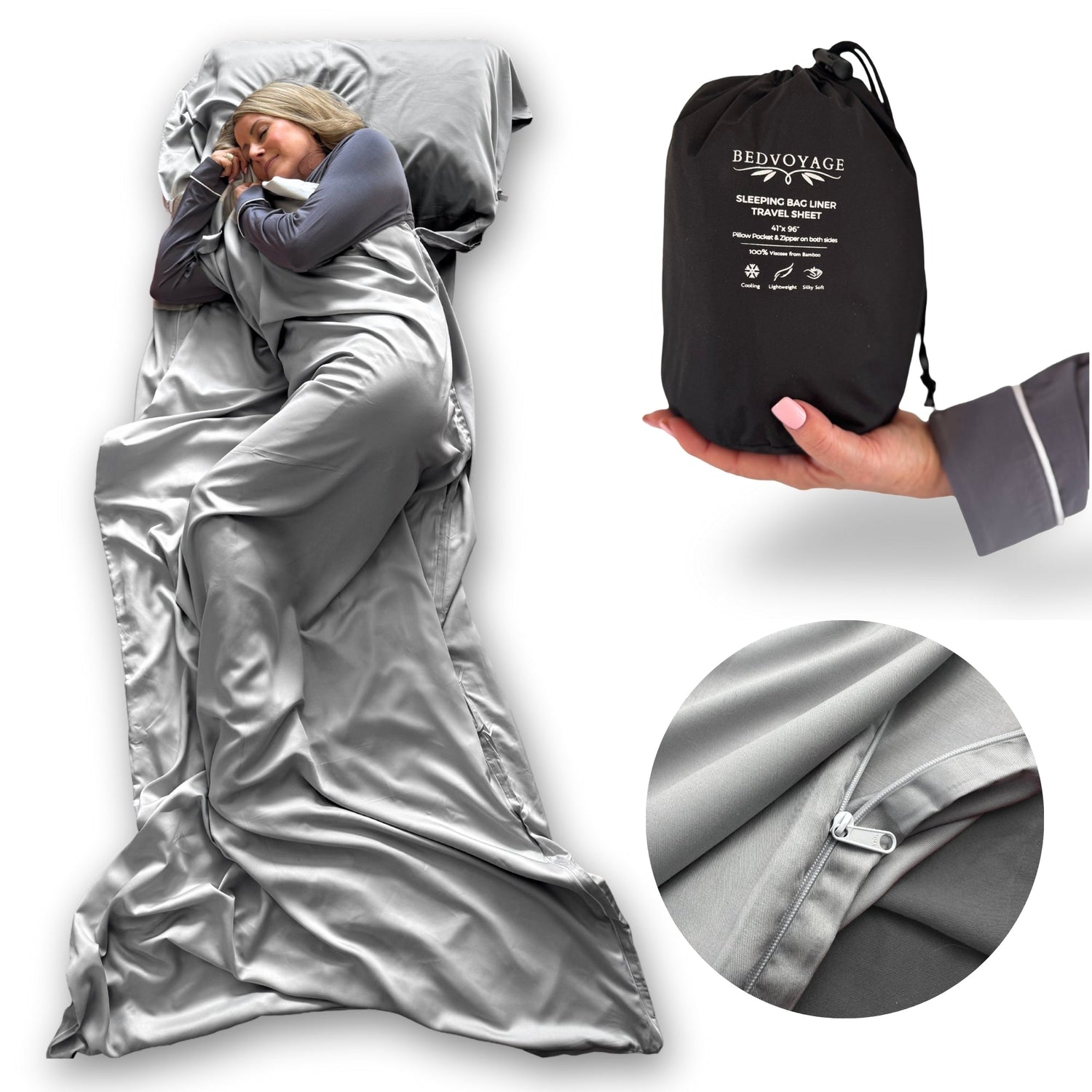 Bamboo Travel Sleeping Bag Liner