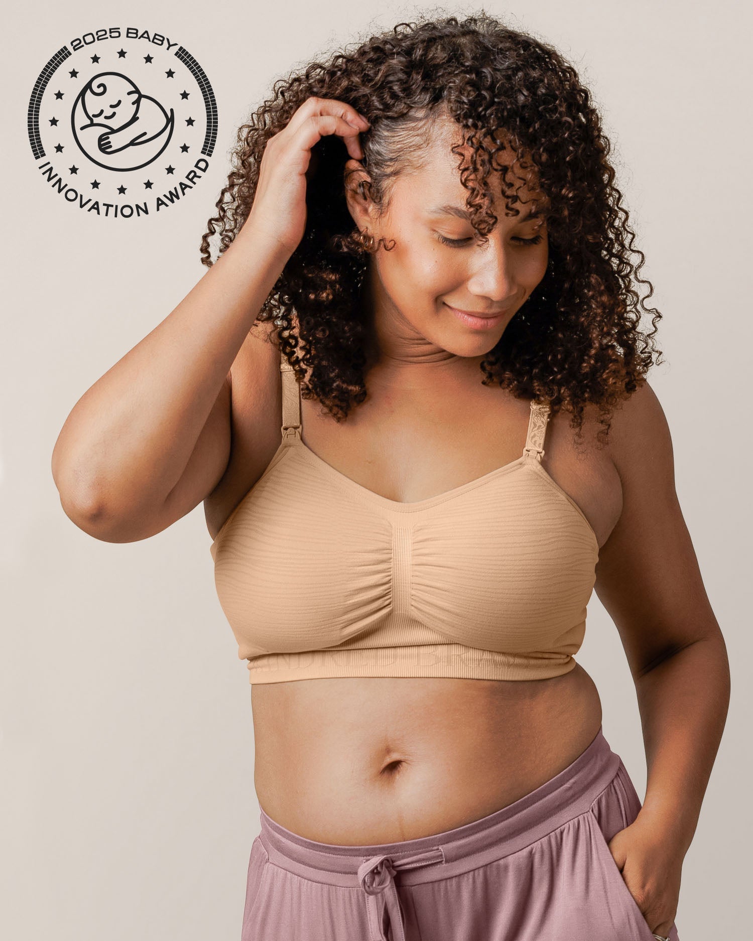 Sublime® Hands-Free Pumping & Nursing Bra | Beige
