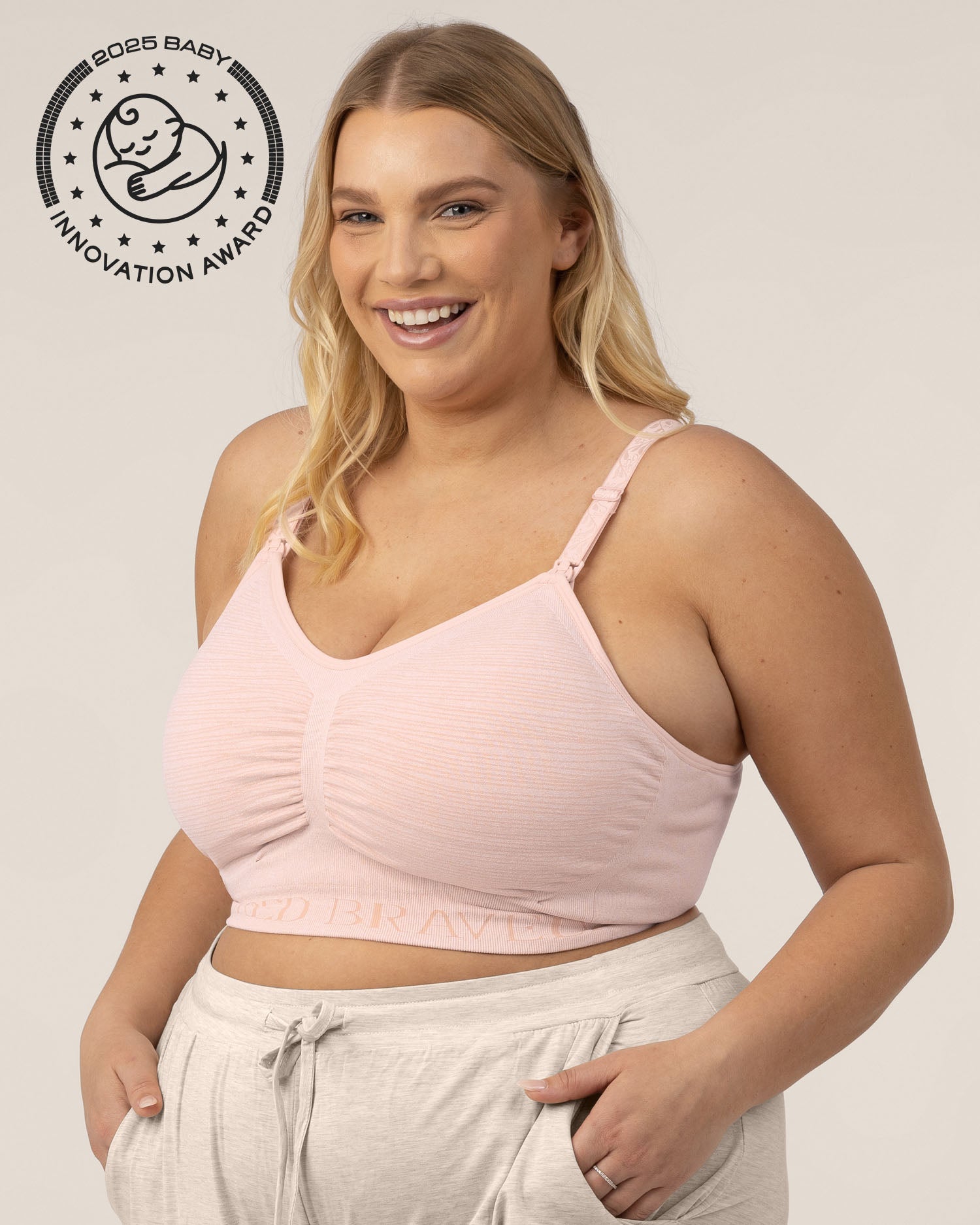 Sublime® Hands-Free Pumping & Nursing Bra | Pink Heather