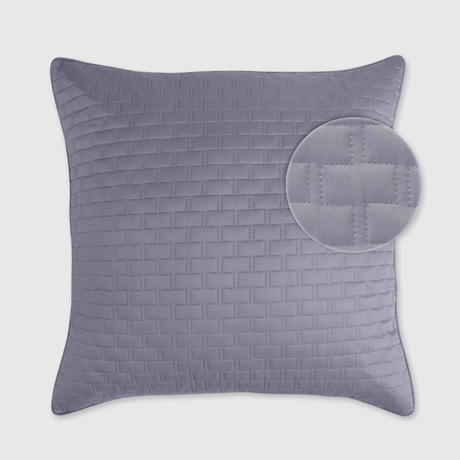 Bamboo Quilted Euro Sham 1 Piece - Platinum