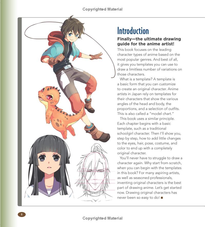 The Master Guide to Drawing Anime: How to Draw Original Characters from Simple Templates – A How to Draw Anime / Manga Books Series (Volume 1) (Spiral Bound)