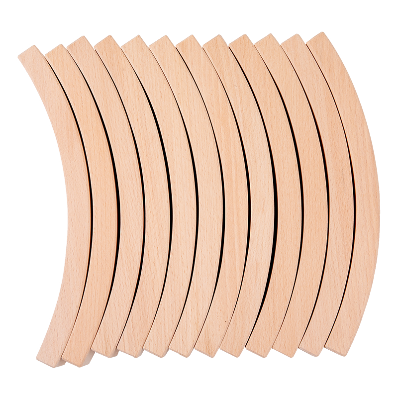 **Pre-order (Ships in 3-4 Weeks)**12 Pcs Large Curved Natural Wooden Building Blocks