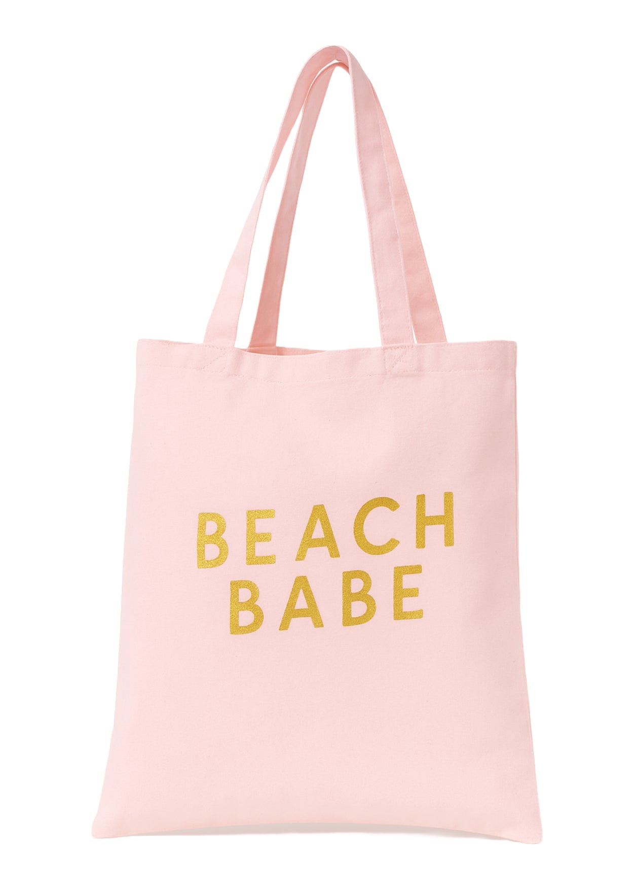 Beach Babe Gold in Pink Beach Bag
