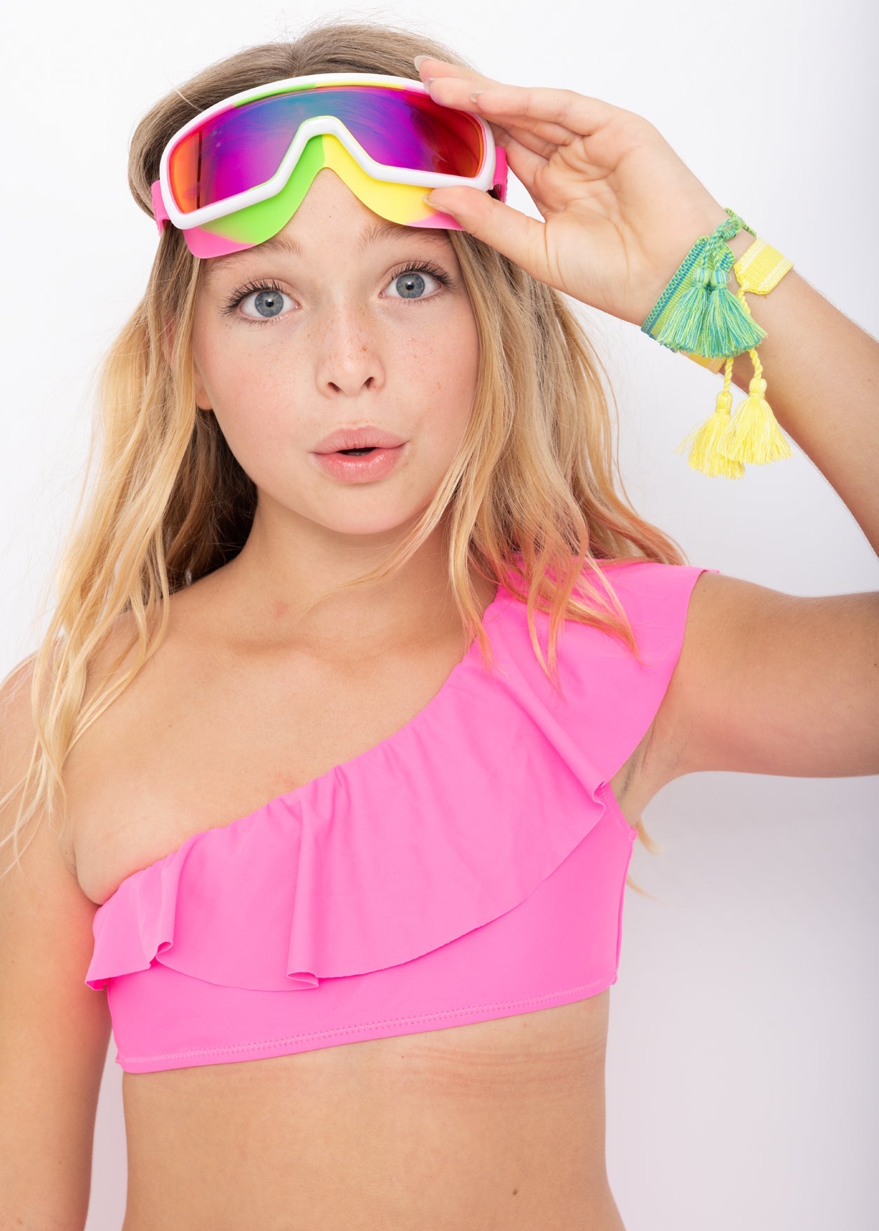 Beach Bracelets for Girls in Neon Yellow