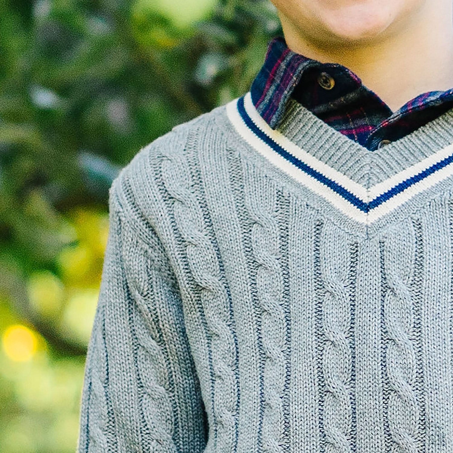 V-Neck Cricket Sweater - Baby