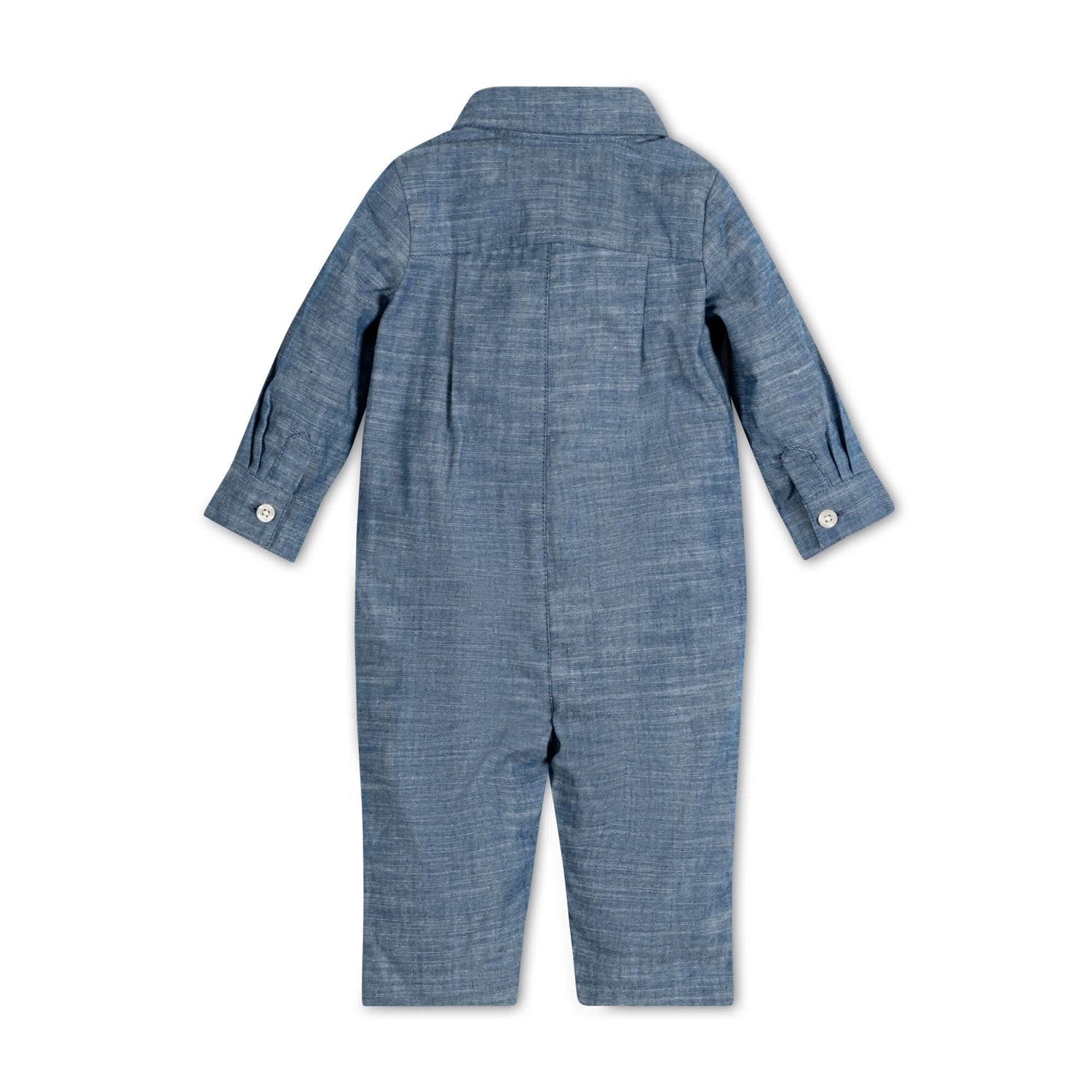 Organic Chambray Button Front Romper
