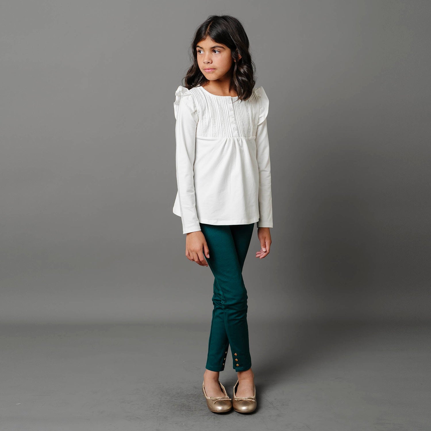 Button Cuff Ponte Pant - Baby