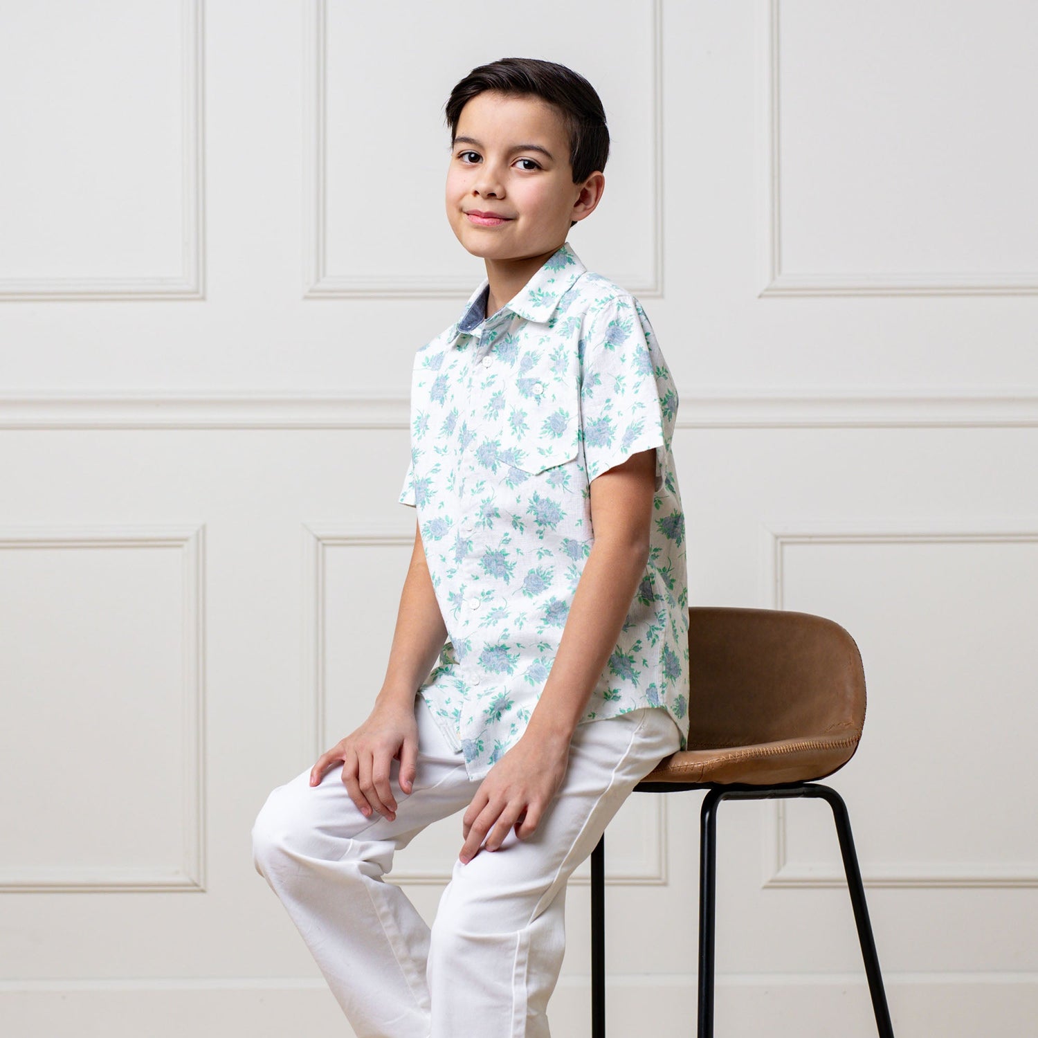 Linen Short Sleeve Button Down Shirt