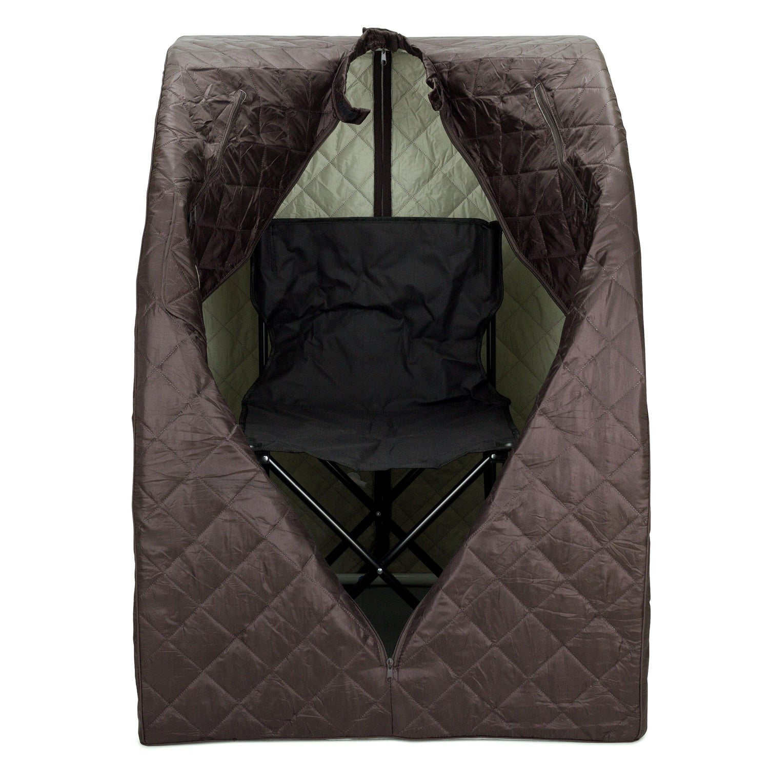 Personal Steam Sauna for Weight Loss, Detox & Relaxation at Home, Chair Included - Black Coffee