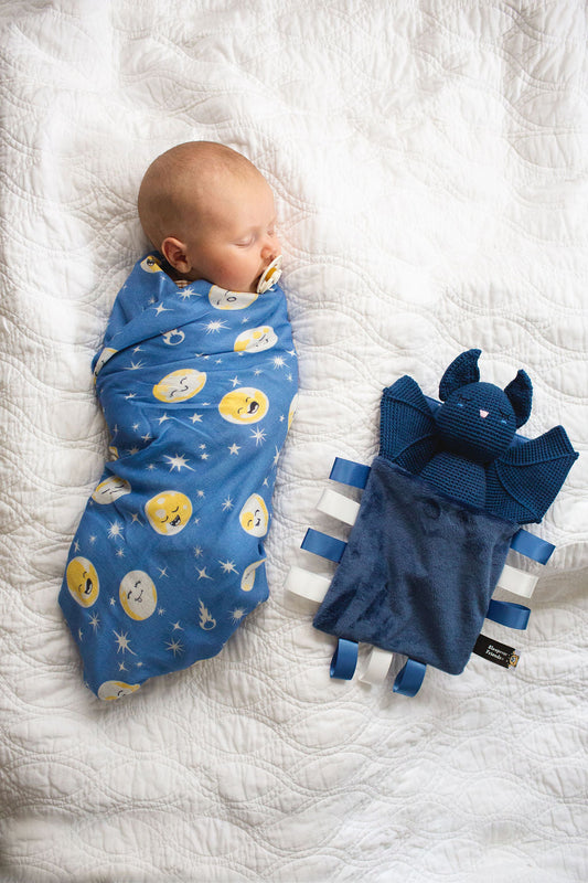 Bedtime everything blanket with Bat in matching sleeping bag
