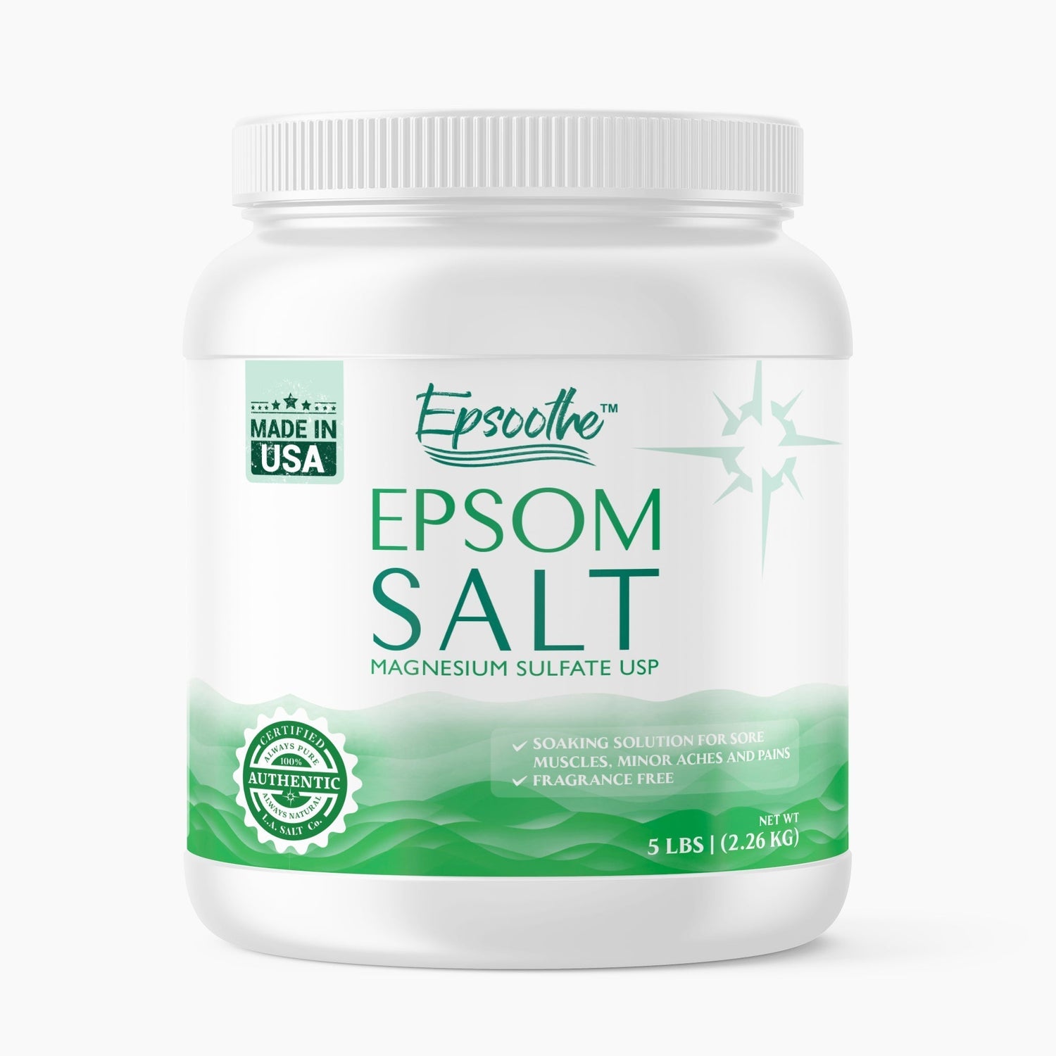 Epsoothe™ Epsom Salt Jar (5 lb)