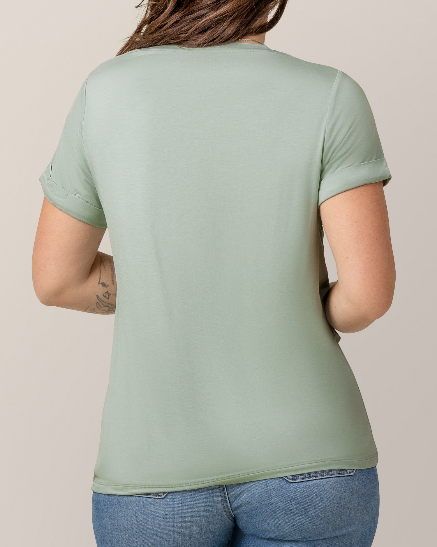 Everyday Asymmetrical Nursing T-shirt | Aqua Mist