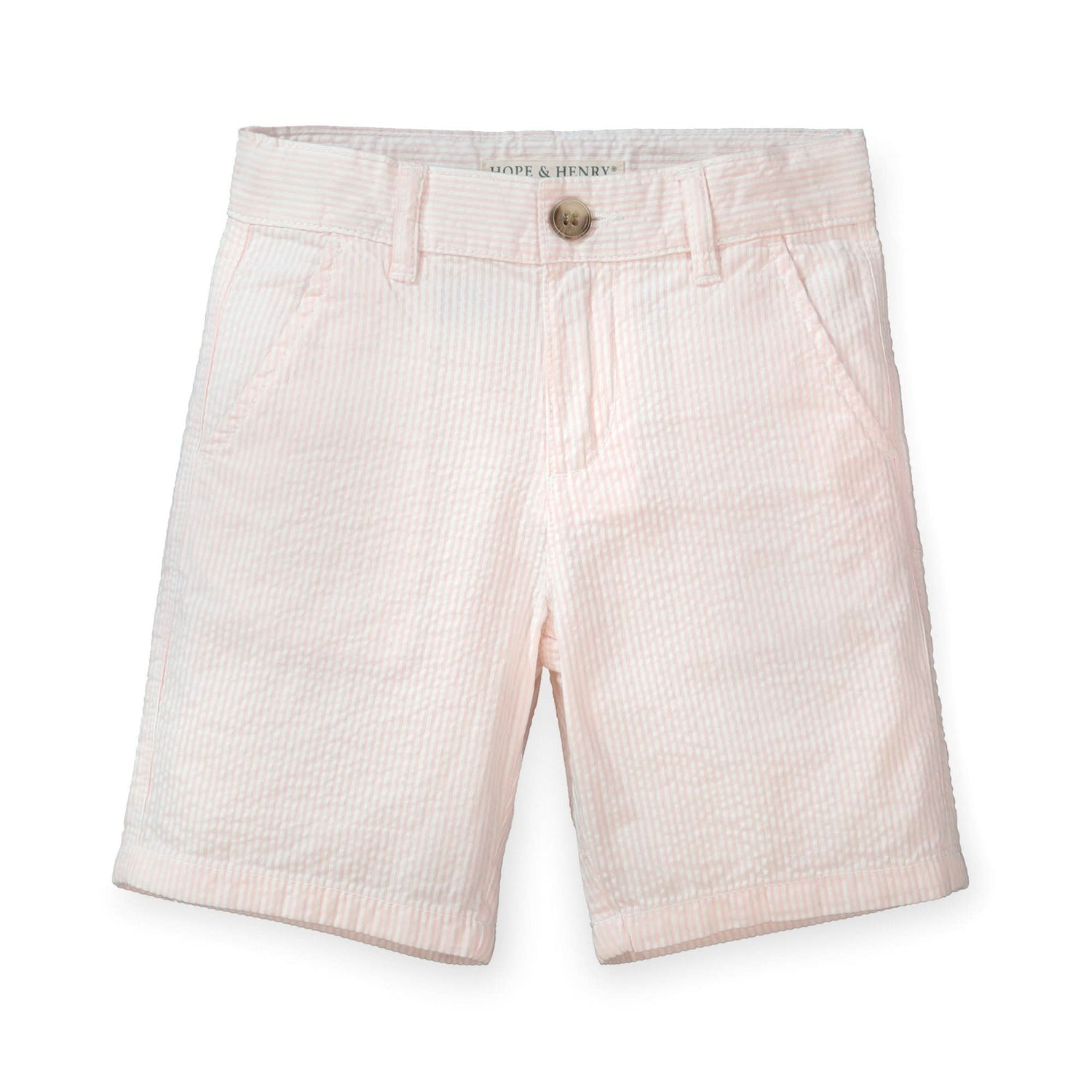 Organic Seersucker Short Classic Pink