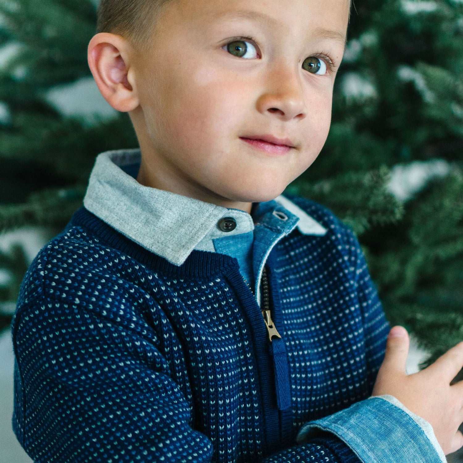 Sweater Henley with Zipper