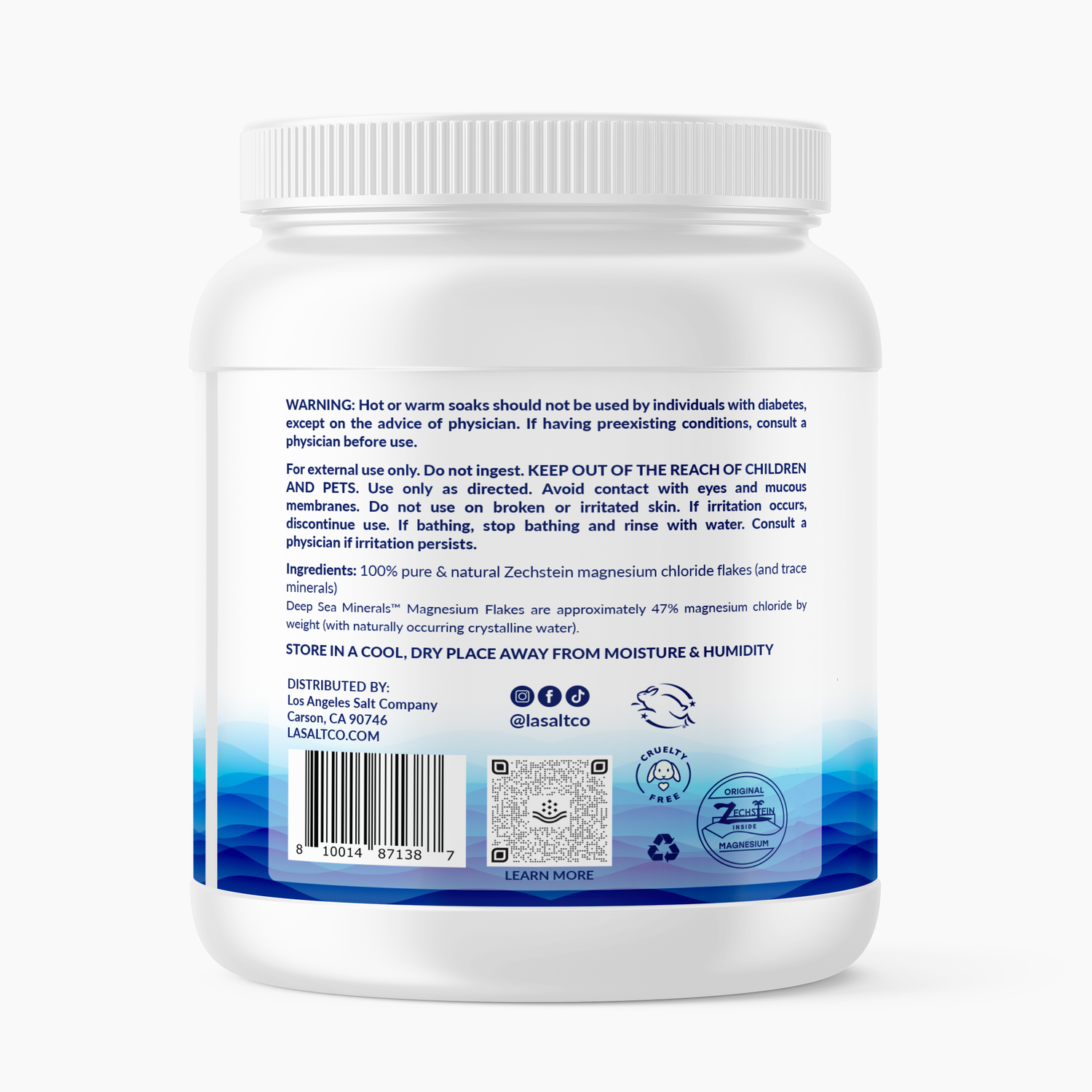 Deep Sea Minerals® Magnesium Flakes Jar (4.4 lb)