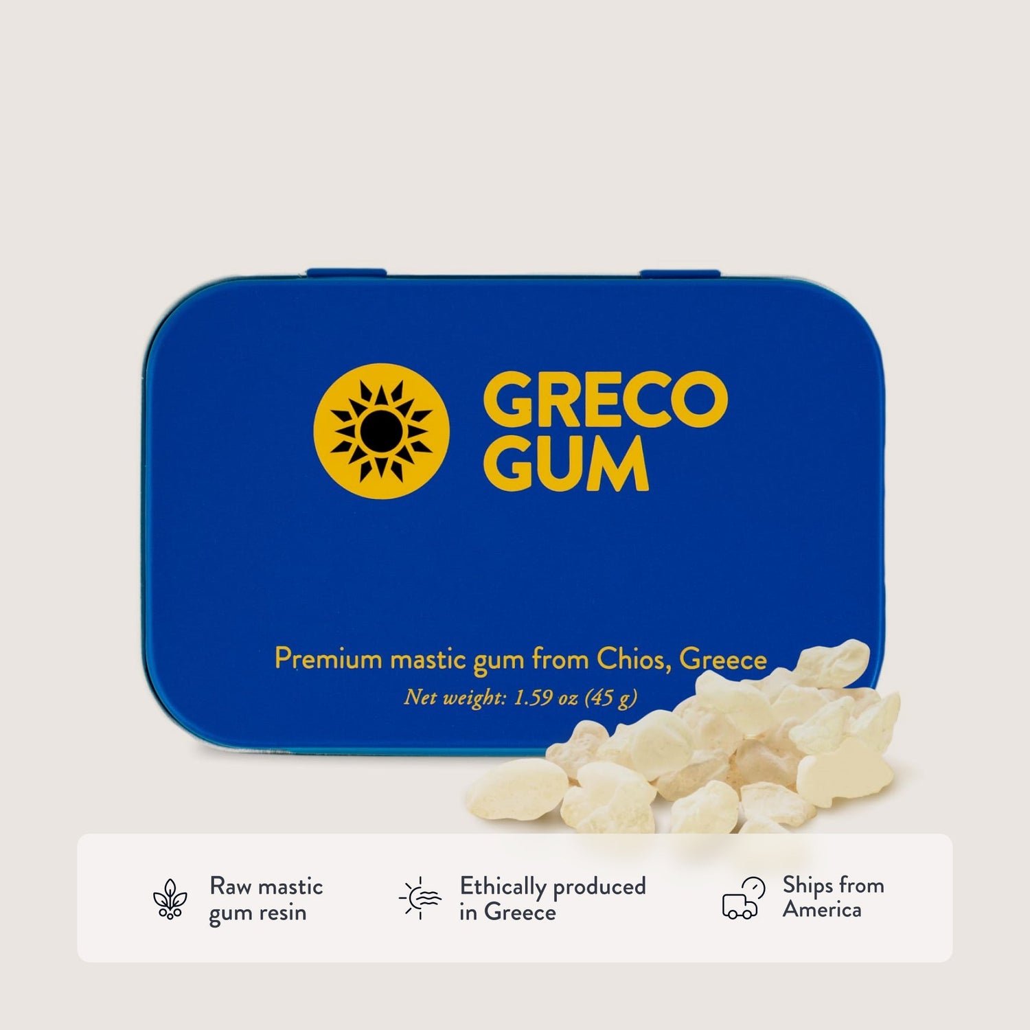 Mastic gum nuggets