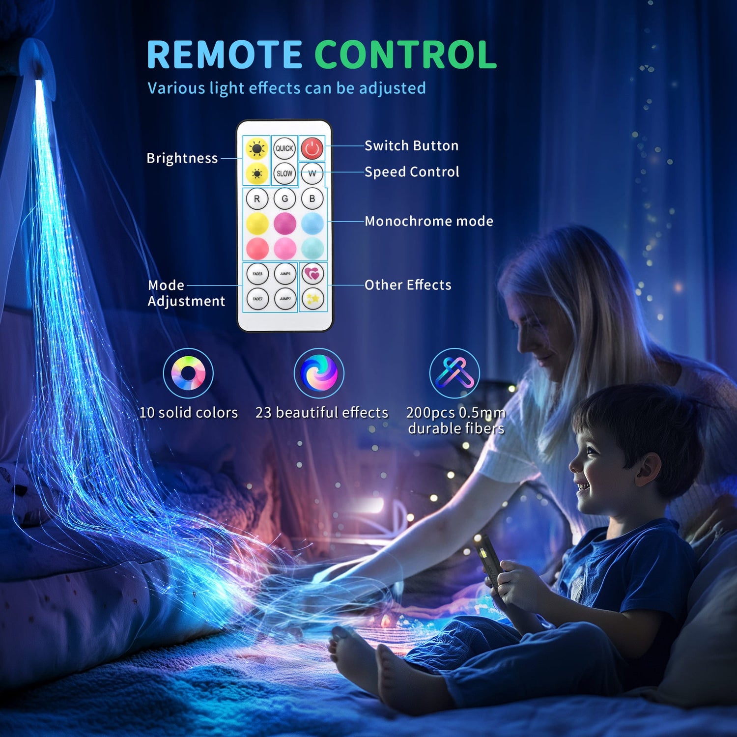 Outree Fiber Optic Sensory Light, Calming & Rechargeable