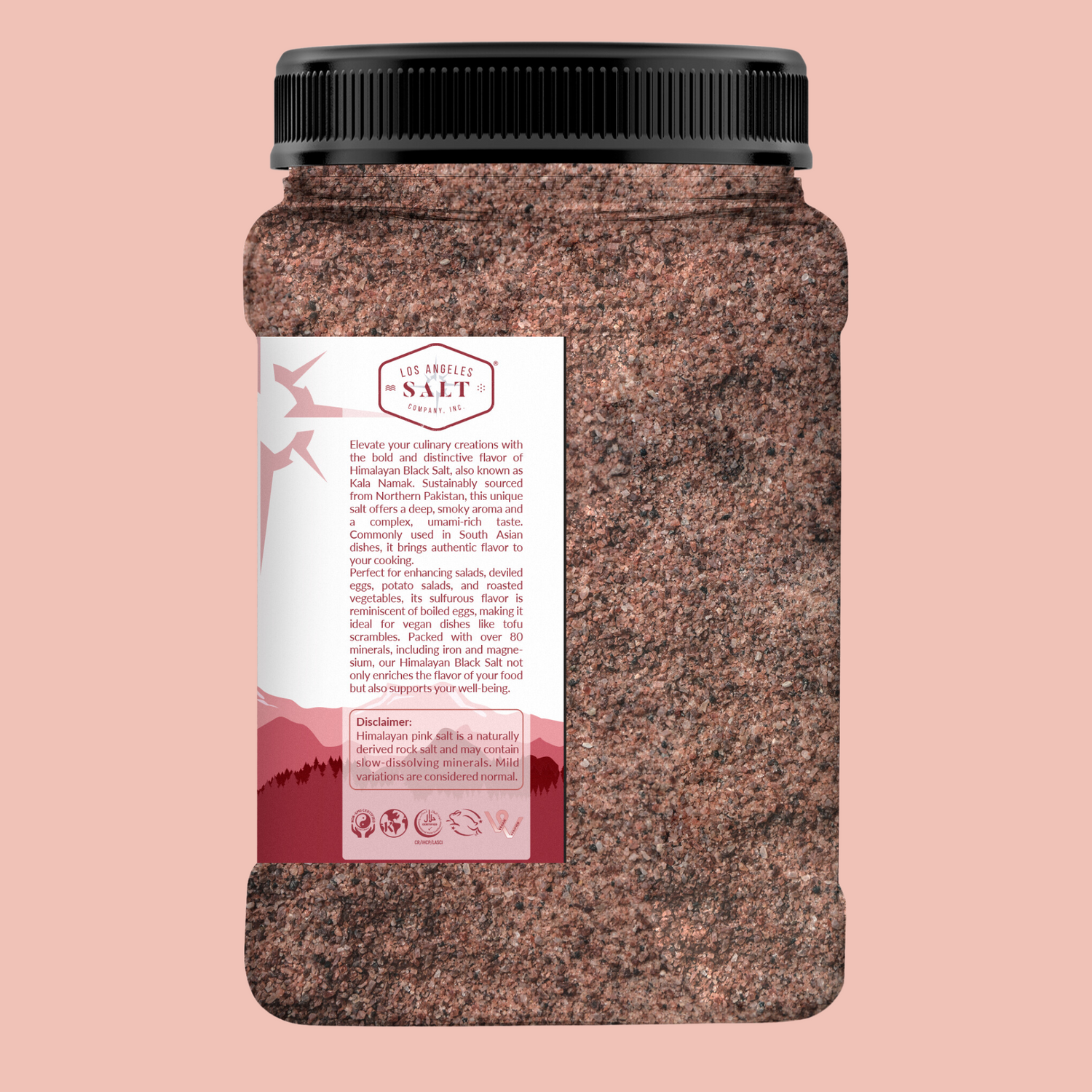 Kashmir Pink® Himalayan Black Salt X-Fine Jar