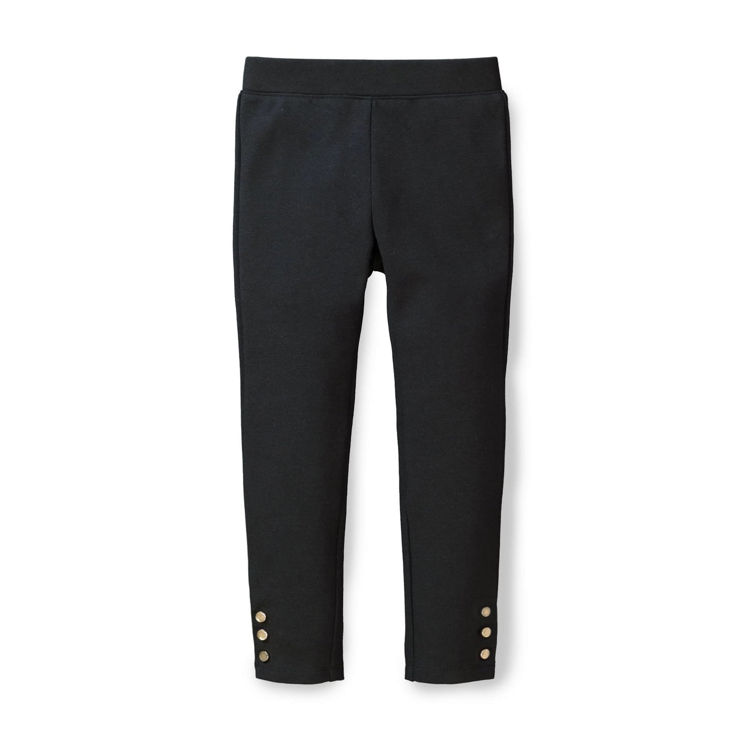 Button Cuff Ponte Pant Black - Baby