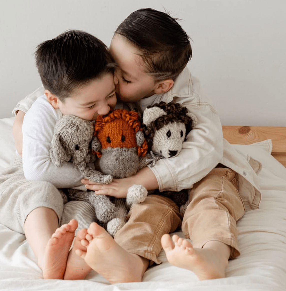 Organic Wool Knit Hand Puppet  | Zachary the Zebra