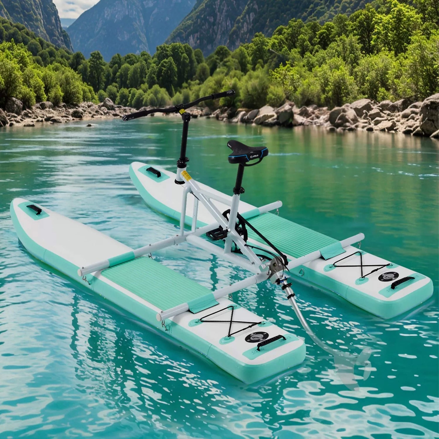 Portable Inflatable Water Marine Pedal Water Bike Kit With Accessories (SAK61284)