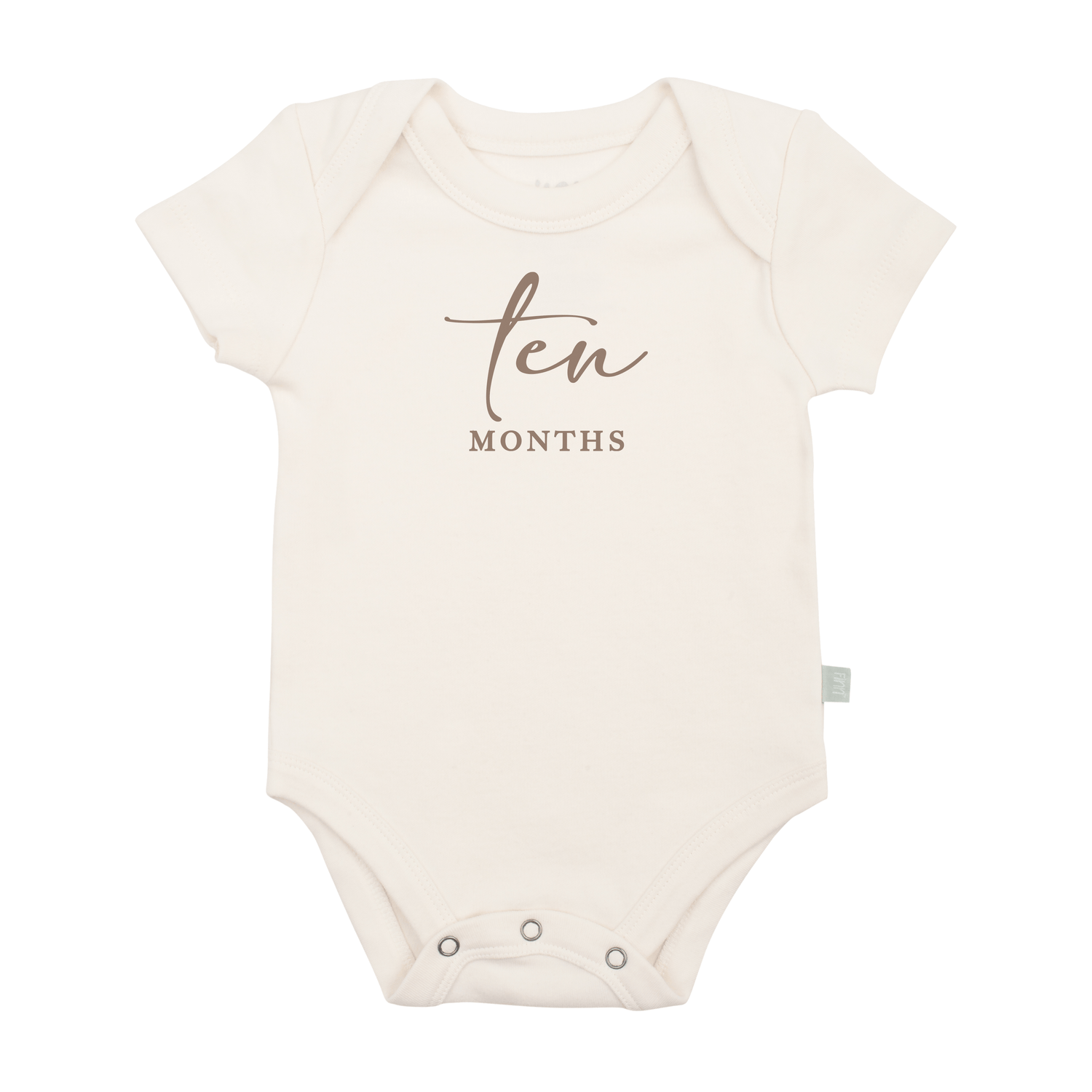 graphic bodysuit | ten months milestone taupe